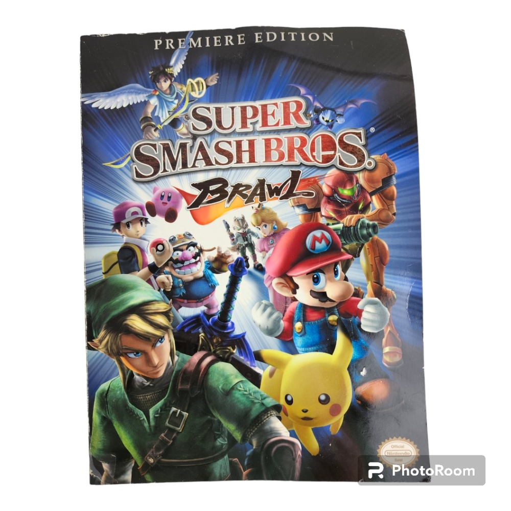 Nintendo Super Smash Bros. Brawl Game Manual Premiere Edition Book  Guide Wii